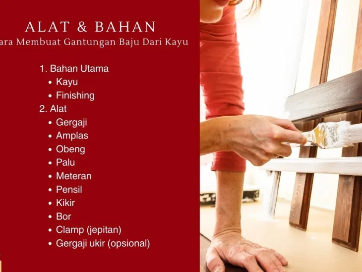 alat dan bahan cara membuat gantungan baju dari kayu