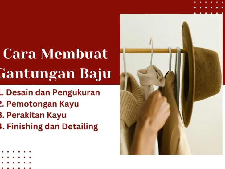cara membuat gantungan baju dari kayu berdiri