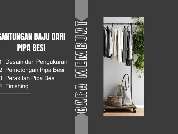 tutorial cara membuat gantungan baju dari pipa besi